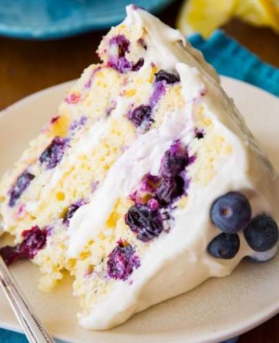 Lemon Blueberry Layer Cake